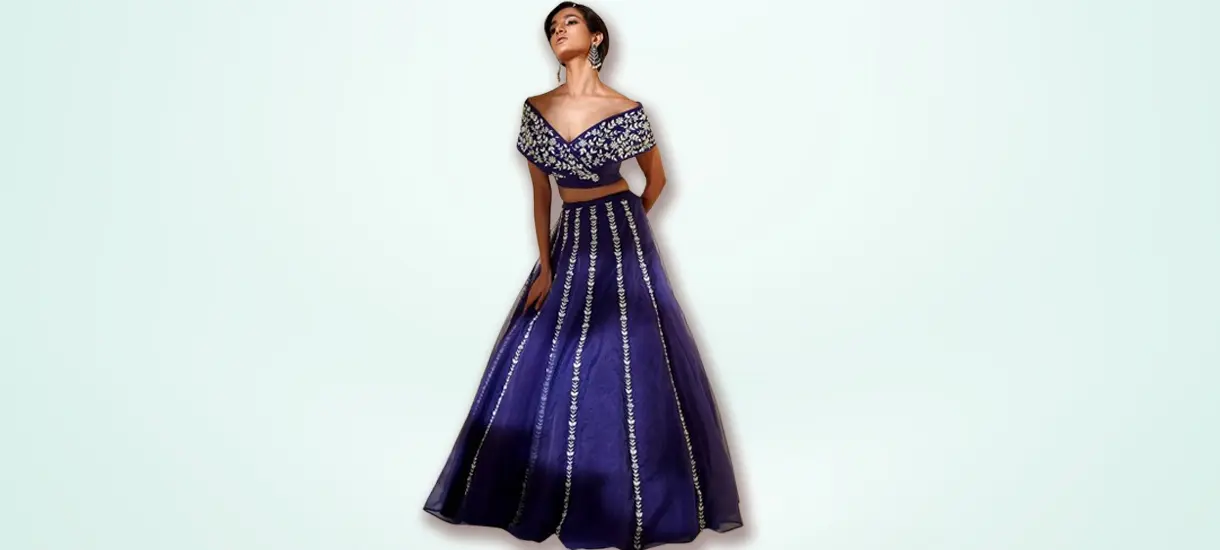women in party wear lehenga banner image