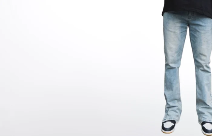 Image contain - How to Choose Flare Jeans Men Rise Inseam Size