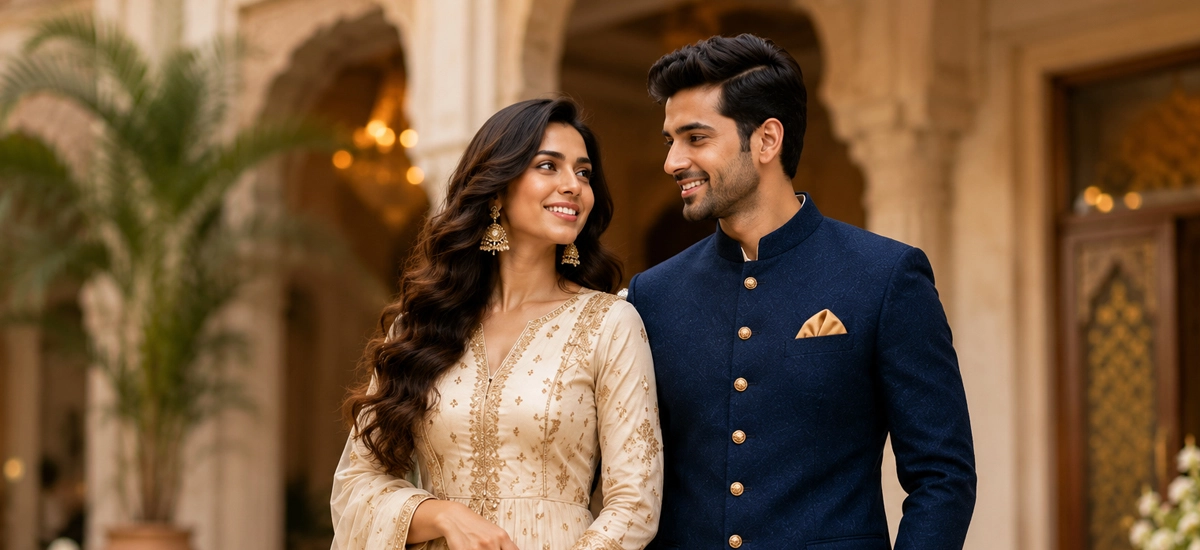 Stylish Indian couple wearing elegant modern ethnic outfits - Top 10 Outfit Ideas for Every Occasion
