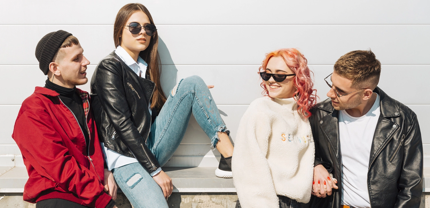Gen z - image consists Gen z wearing modern and trending outfits