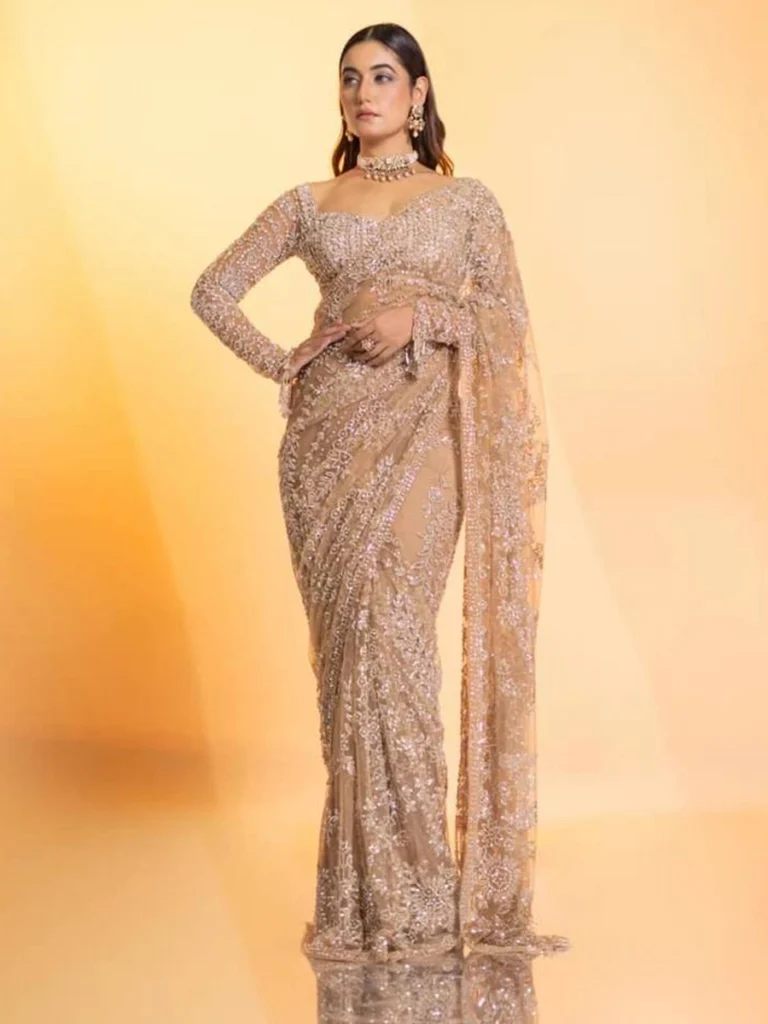 Luxury Party Wear Mirraw Saree