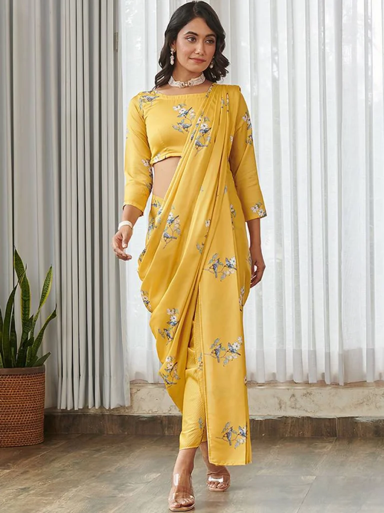 Modern Ready-to-Wear Mirraw Saree for Contemporary Women