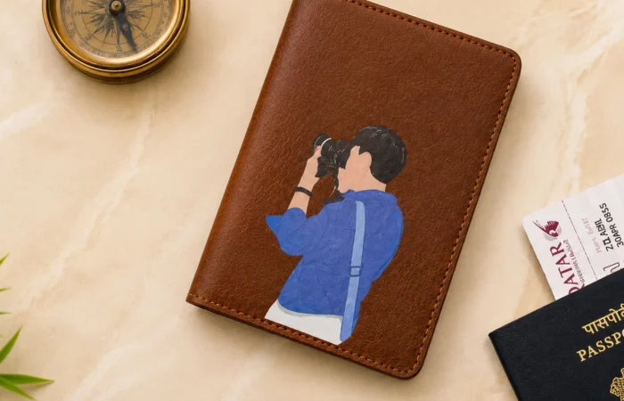 This image contain Passport cover the suitable for travel.