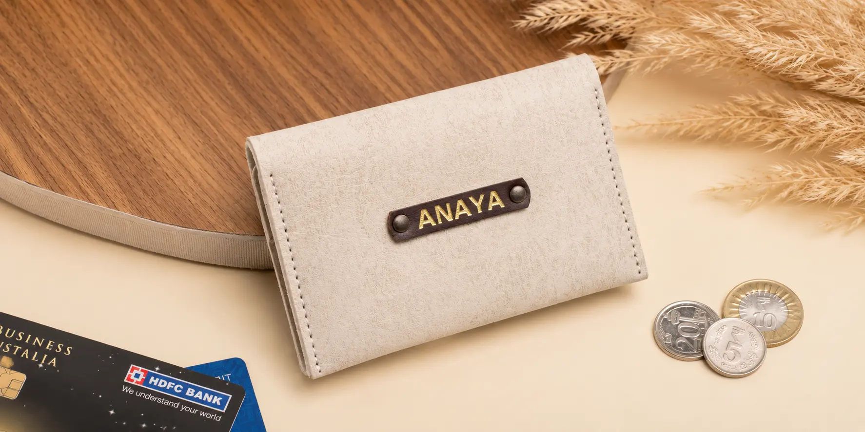 This image contain light gray color travel wallet.