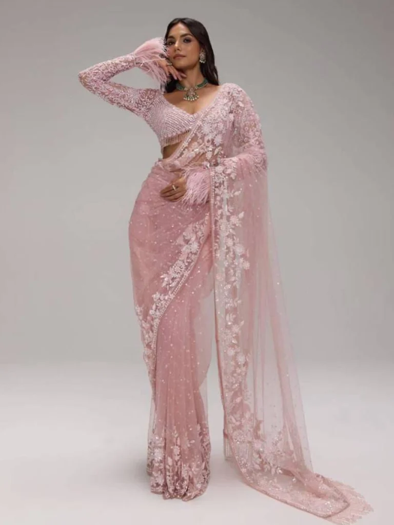 Trending Pastel Mirraw Saree Collection