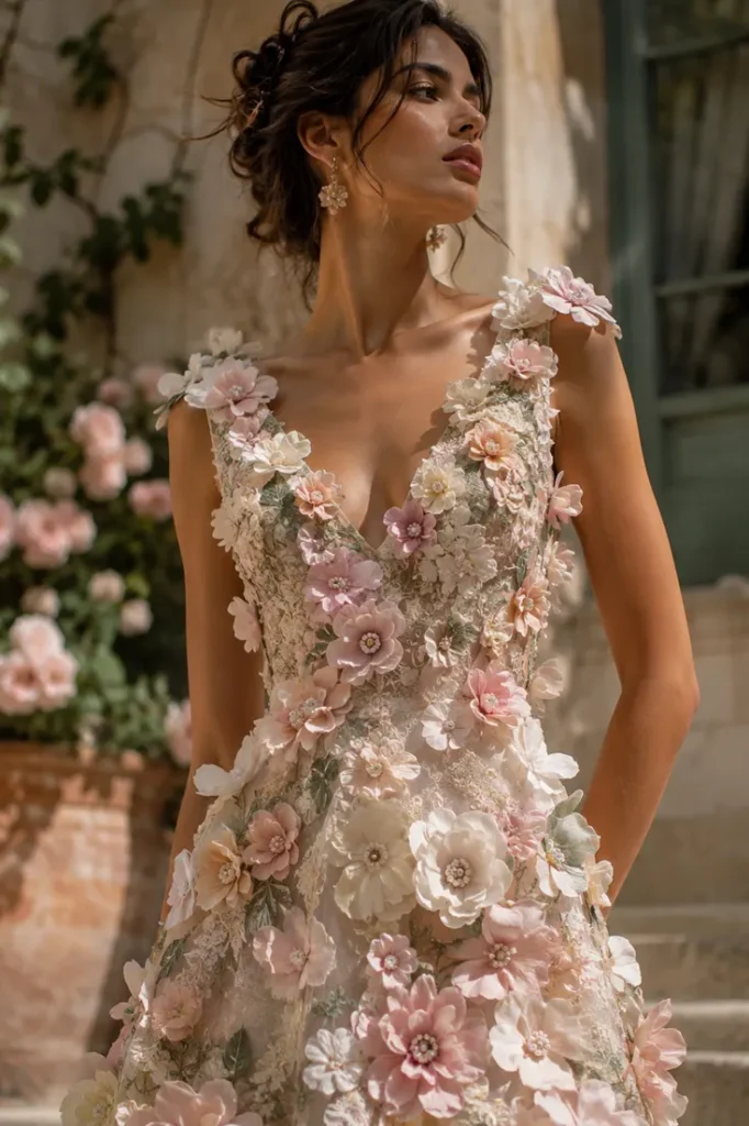 Textured and 3D Floral Dresses