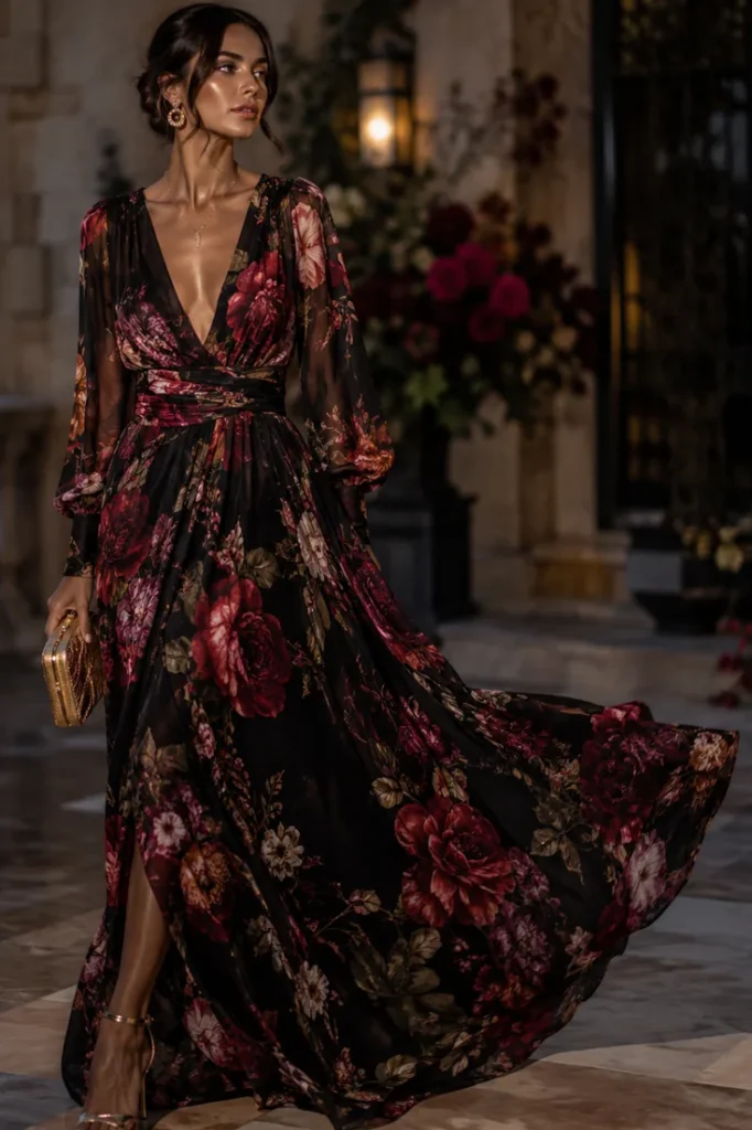 Dark Floral Dresses