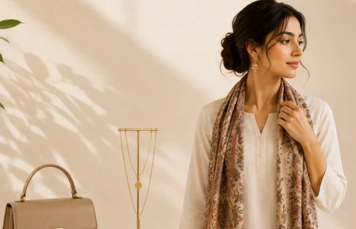How to Wear a Stole with a Kurti