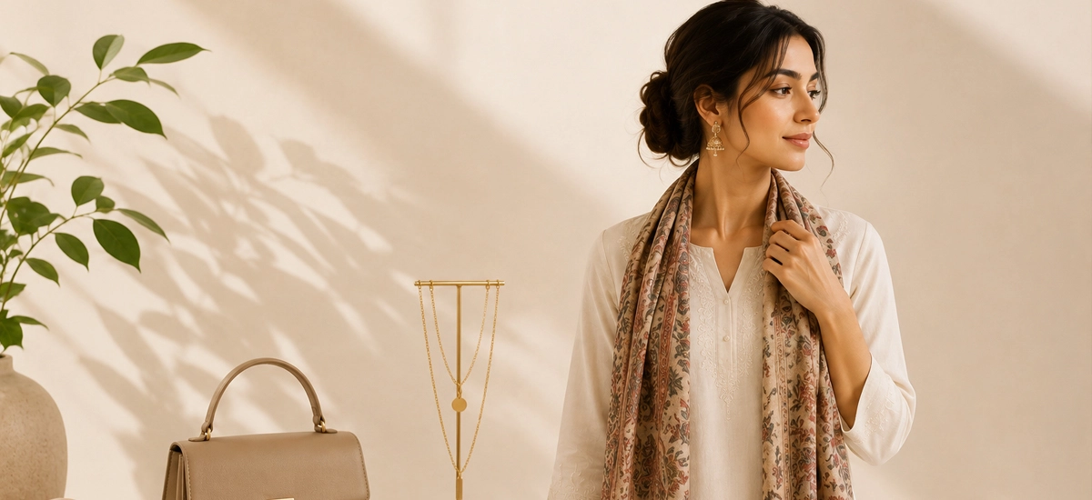 How to Wear a Stole with a Kurti