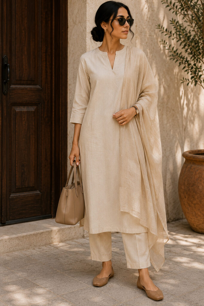 Monochrome Kurta Set